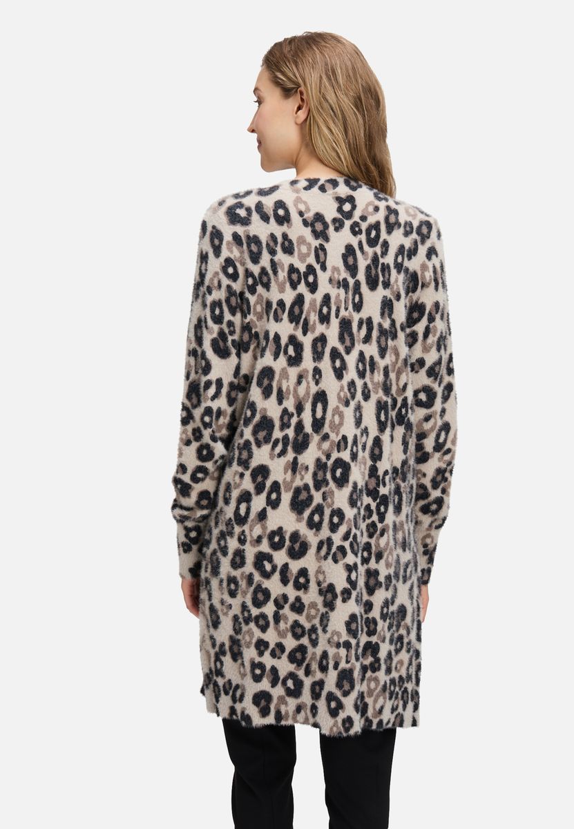 Strickjacke mit Animal-Print