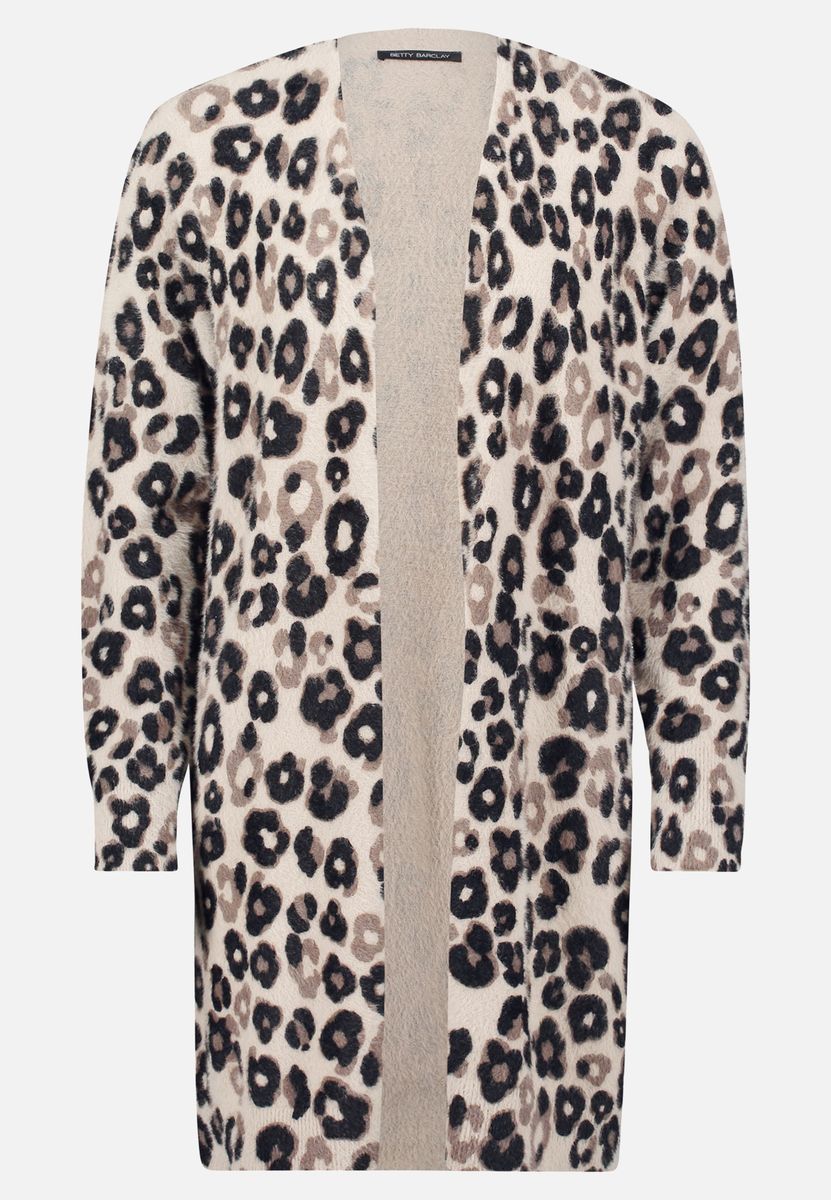 Strickjacke mit Animal-Print