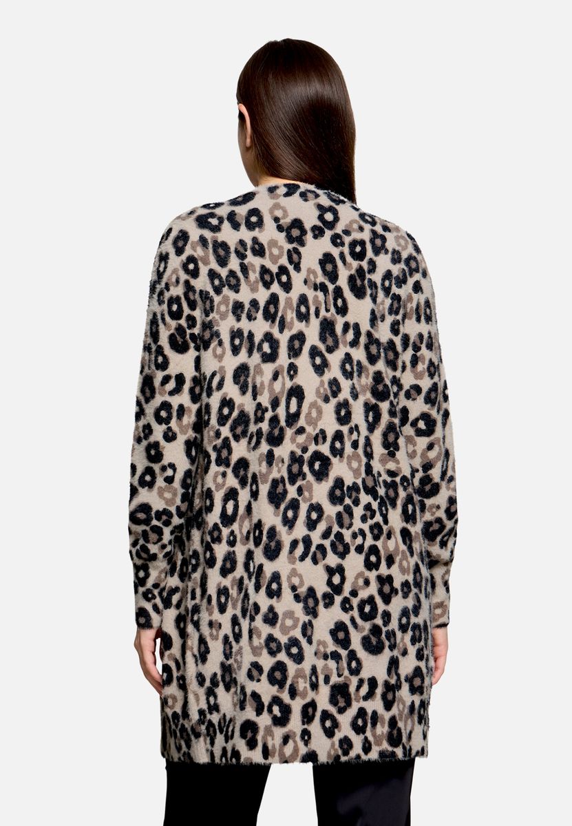 Strickjacke mit Animal-Print