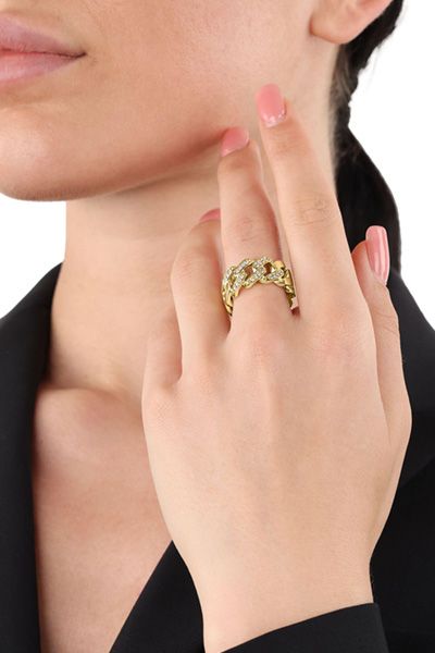 Ring mit Zirkonia in Gold