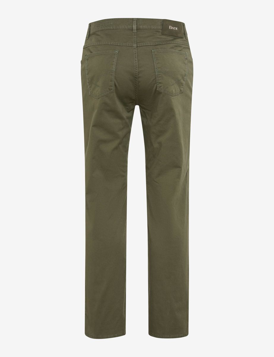 Herren Olivgrüne Five-Pocket-Hose