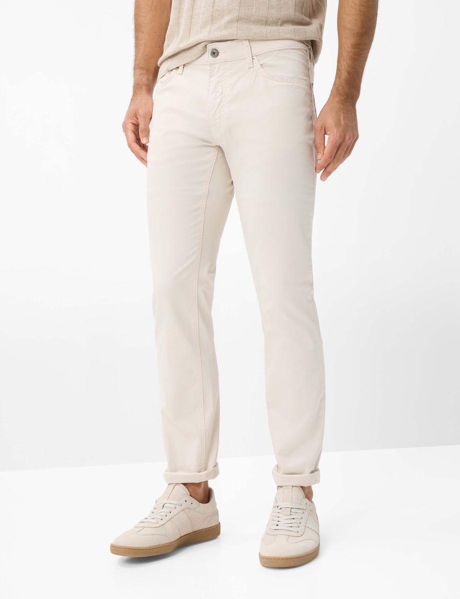 Herren Beige Five-Pocket Freizeithose
