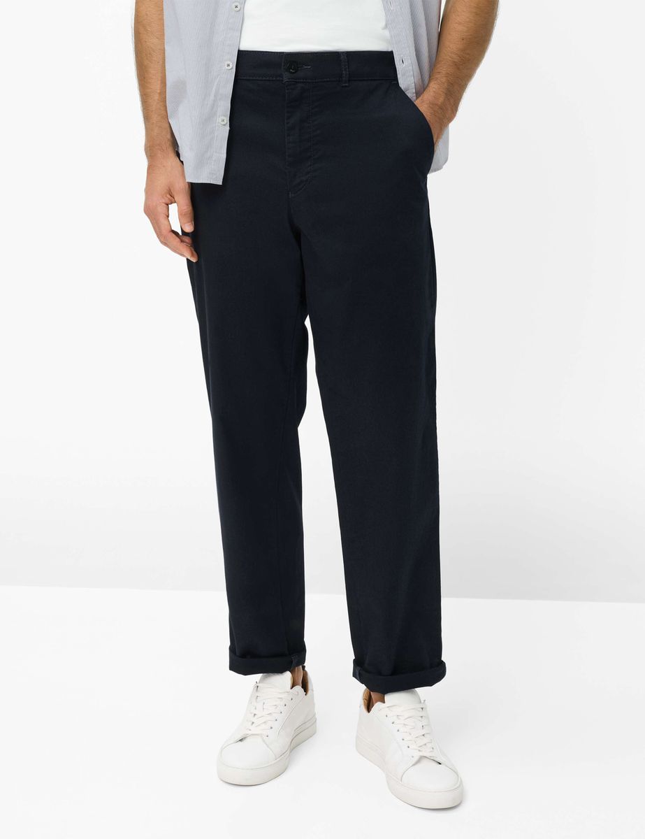 Herren Chinos Straight Fit Marineblau