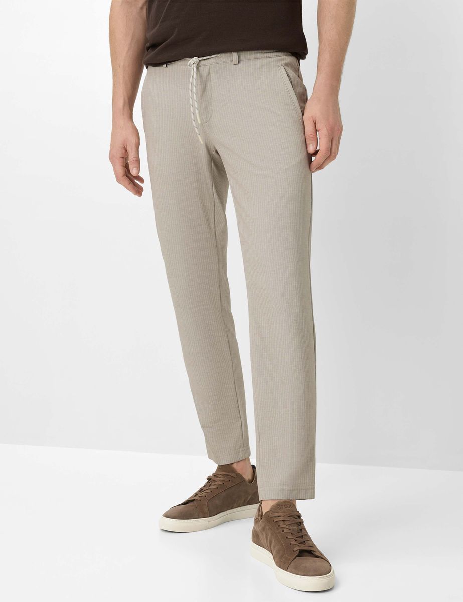 Herren Beige Tapered Fit Chino Hose