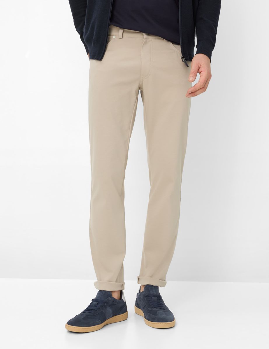 Moderne beige Five-Pocket-Hose