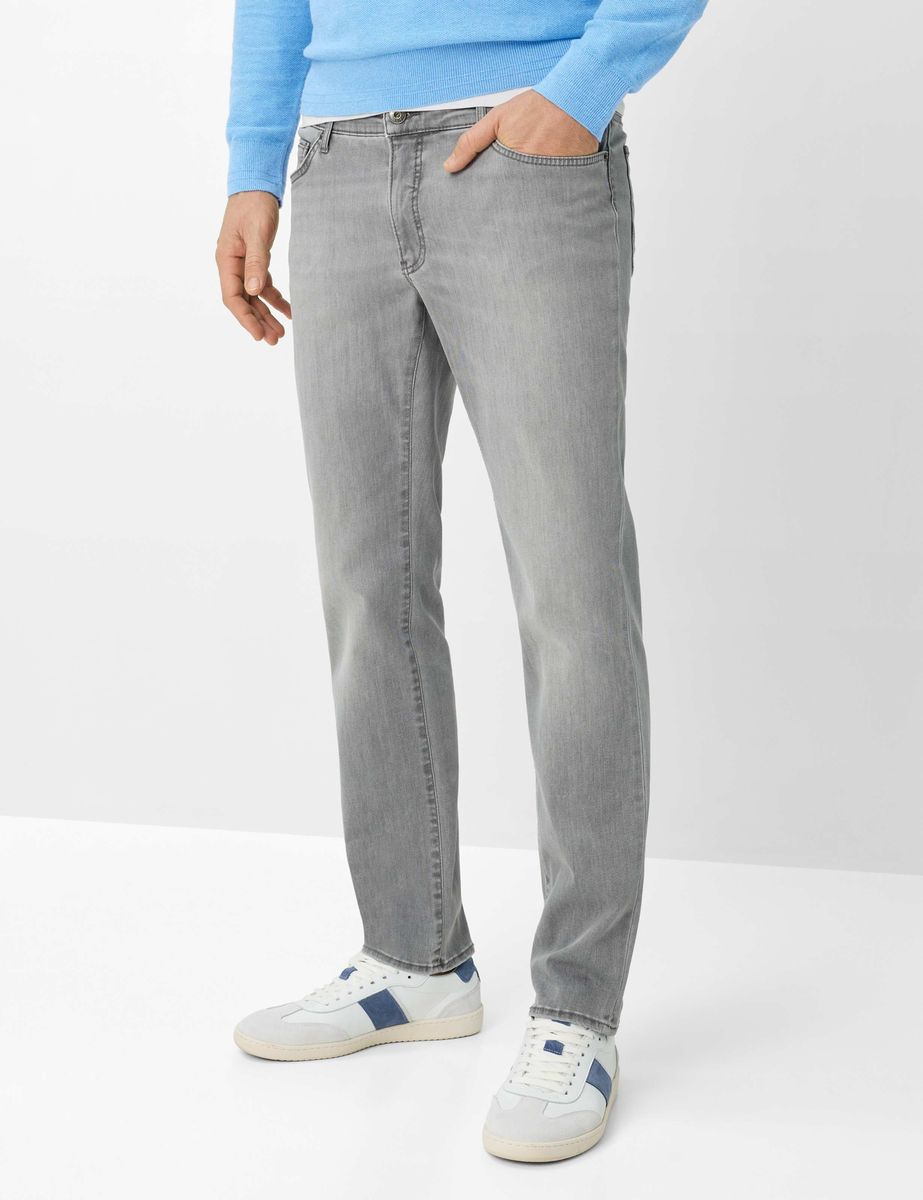 Herren Modern Fit Steingraue Jeans