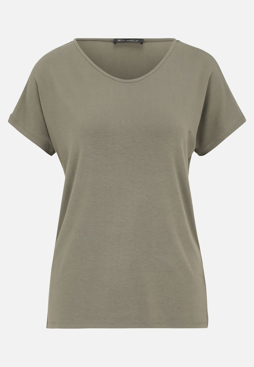 Locker geschnittenes V-Ausschnitt T-Shirt