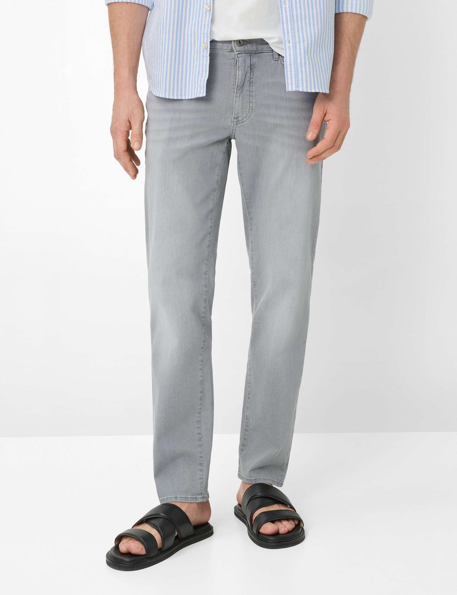 Herren graue Five-Pocket-Hose mit geradem Schnitt