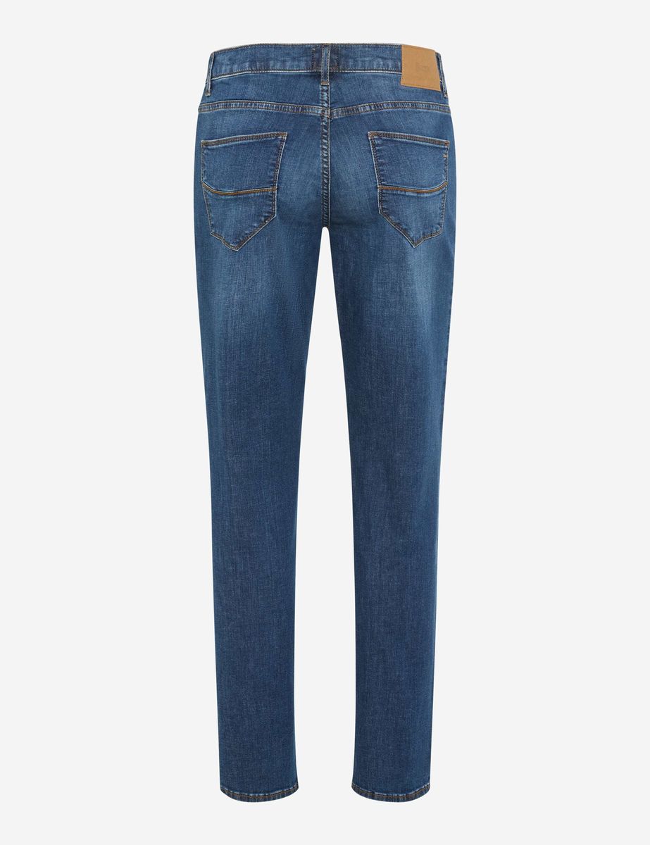Blaue Regular Fit Jeans in Used-Optik