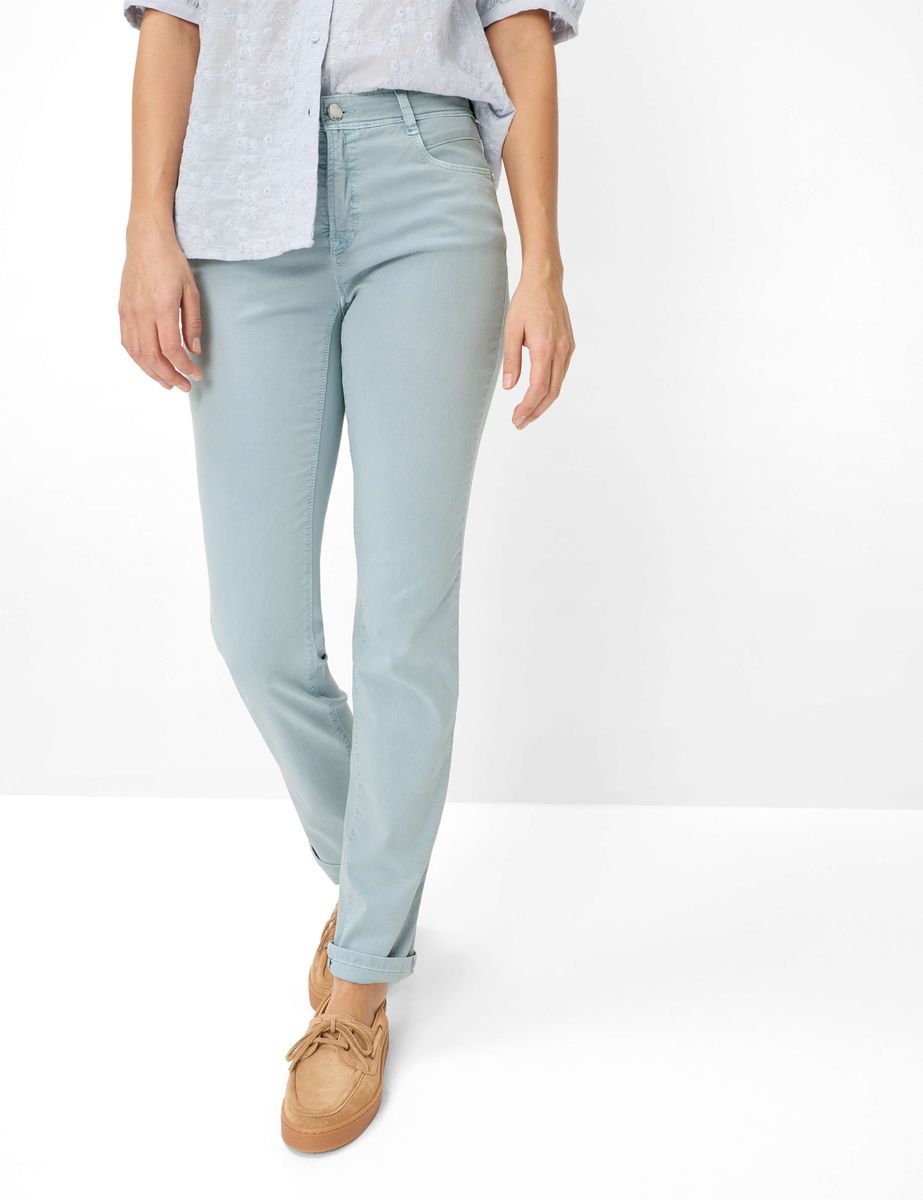 Damen Hellblaue Five-Pocket-Jeans