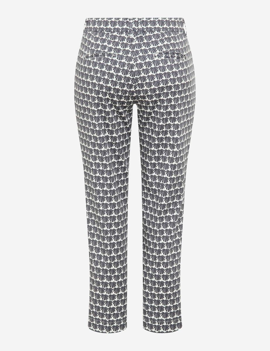 Damen Cropped Print Chino Hose