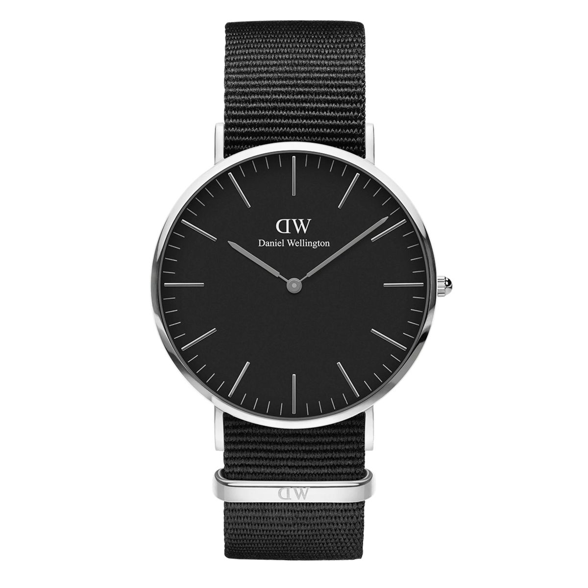 Klassische Cornwall Schwarz Silber Uhr