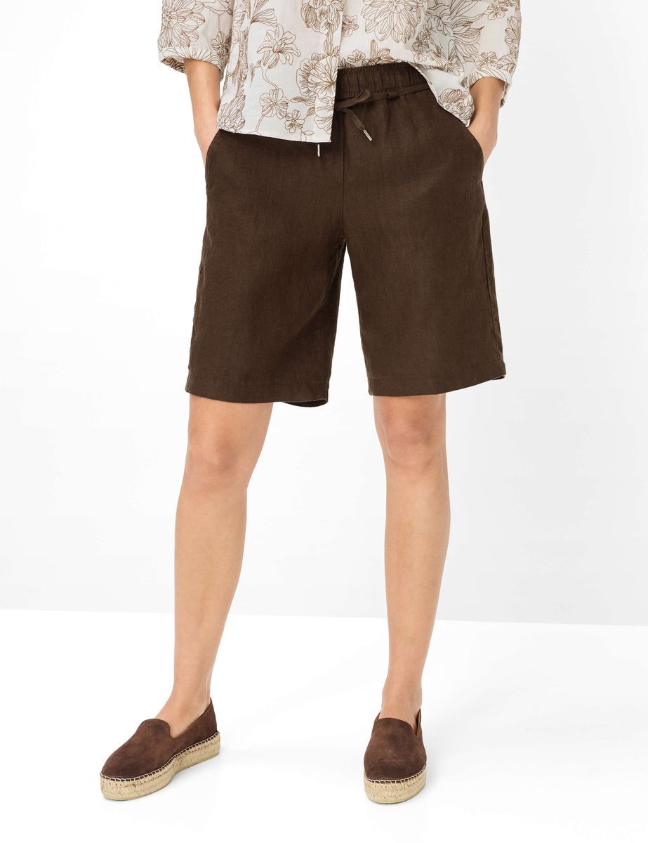 Bermuda-Shorts aus Leinen mit Relaxed Fit