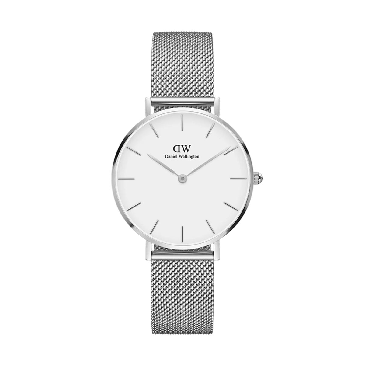 Klassische silberne Mesh Armbanduhr
