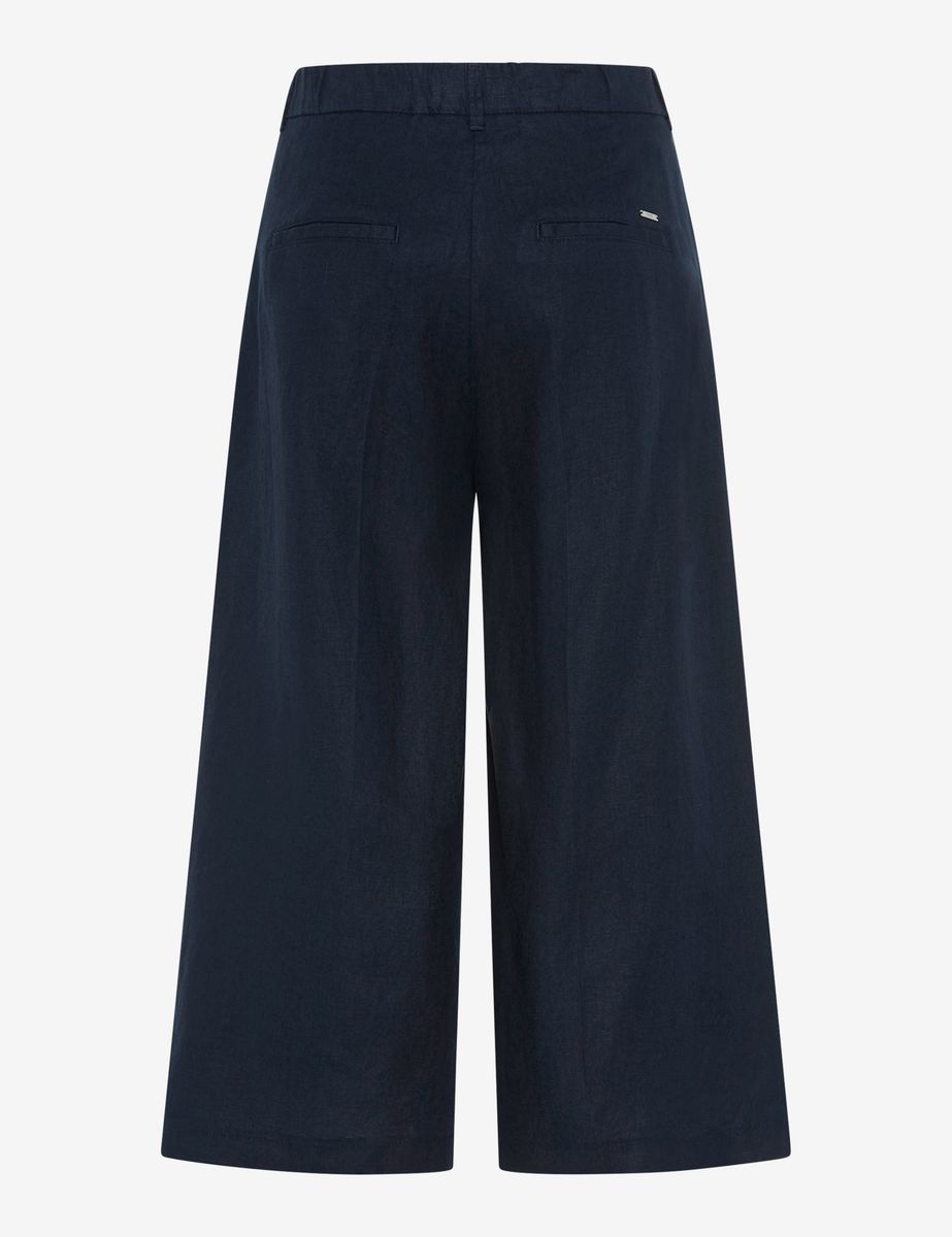 Weite Leinen Culottes Hose