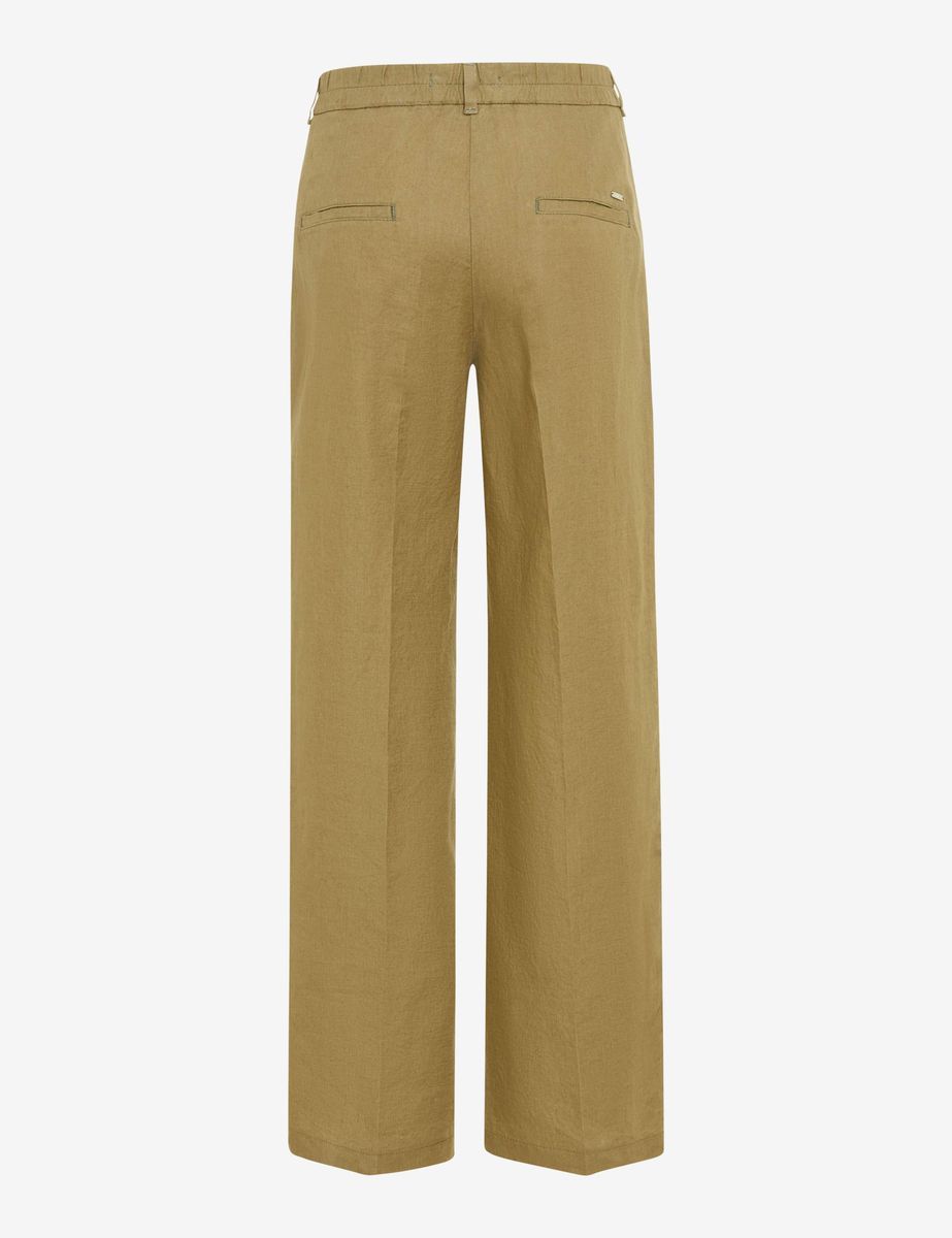Damen Palazzo-Hose aus Leinen mit weitem Bein