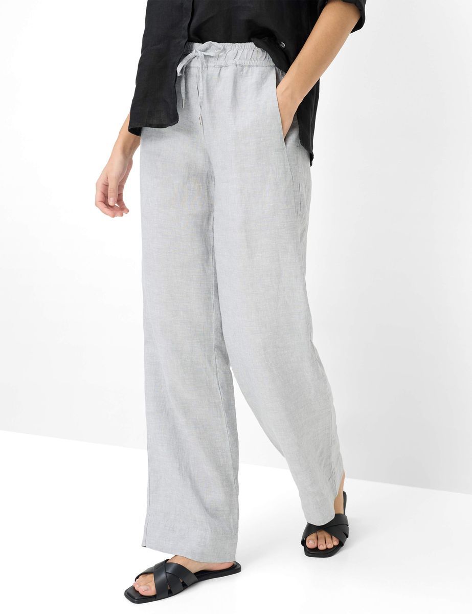 Damen Wide-Leg Leinenhose