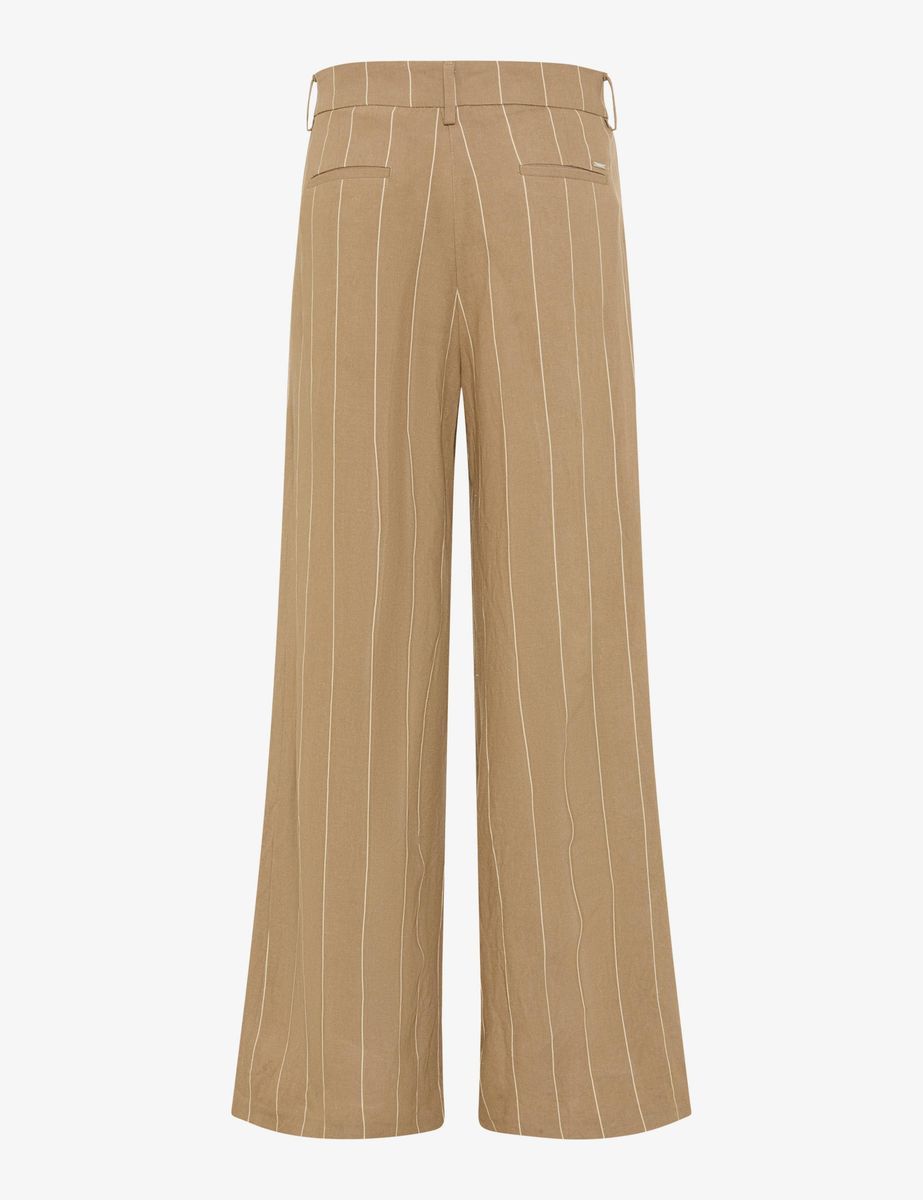 Gestreifte Palazzo-Hose mit weitem Bein