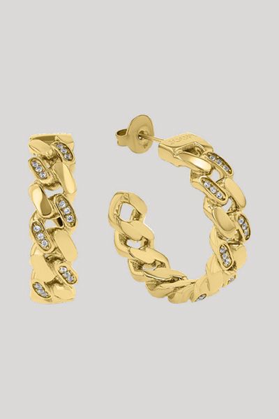 Creolen mit Zirkonia in Gold