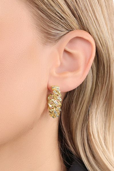 Creolen mit Zirkonia in Gold