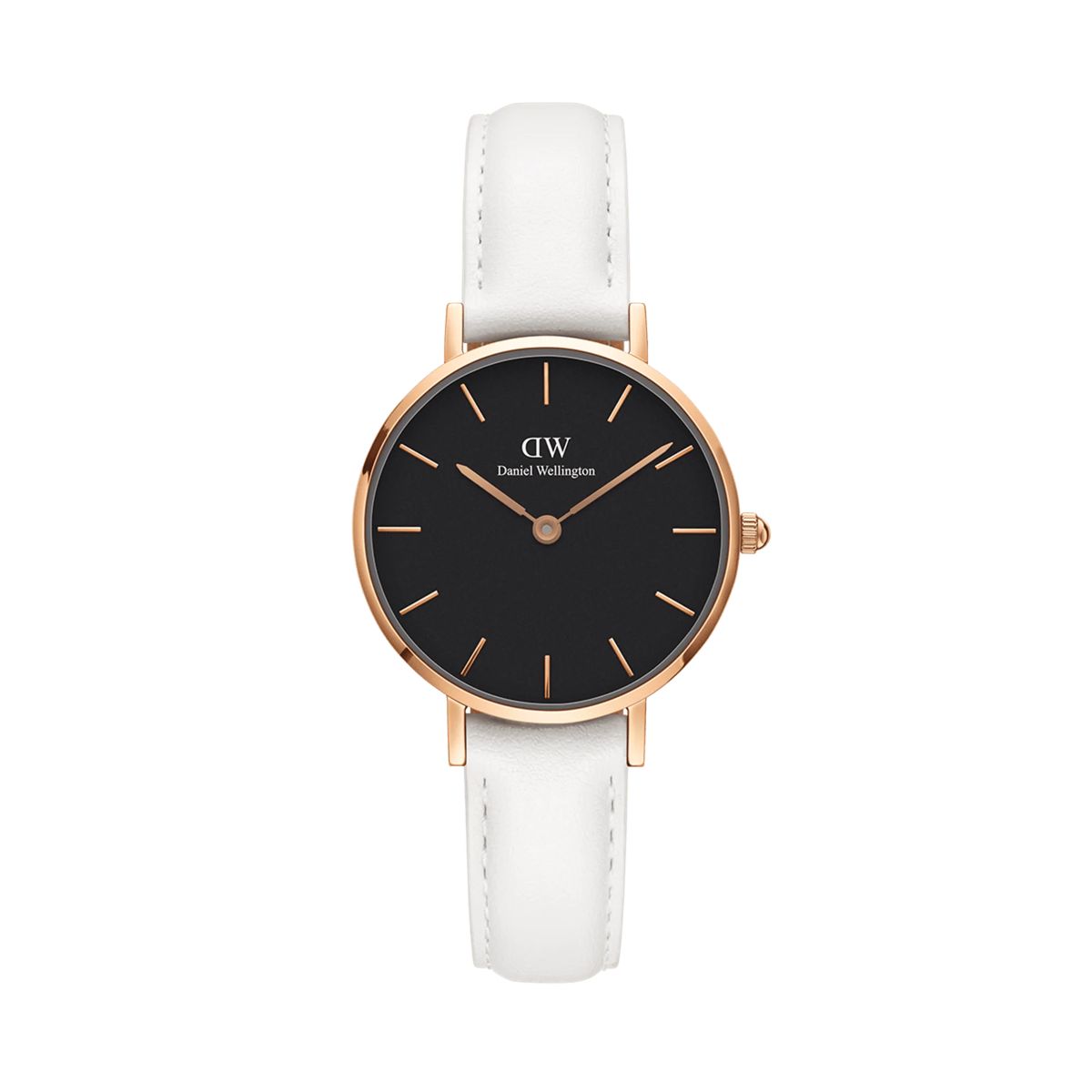Minimalistische Schwarzes Zifferblatt Roségold Uhr