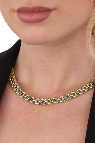 Collier-Halskette in Gold/Silber