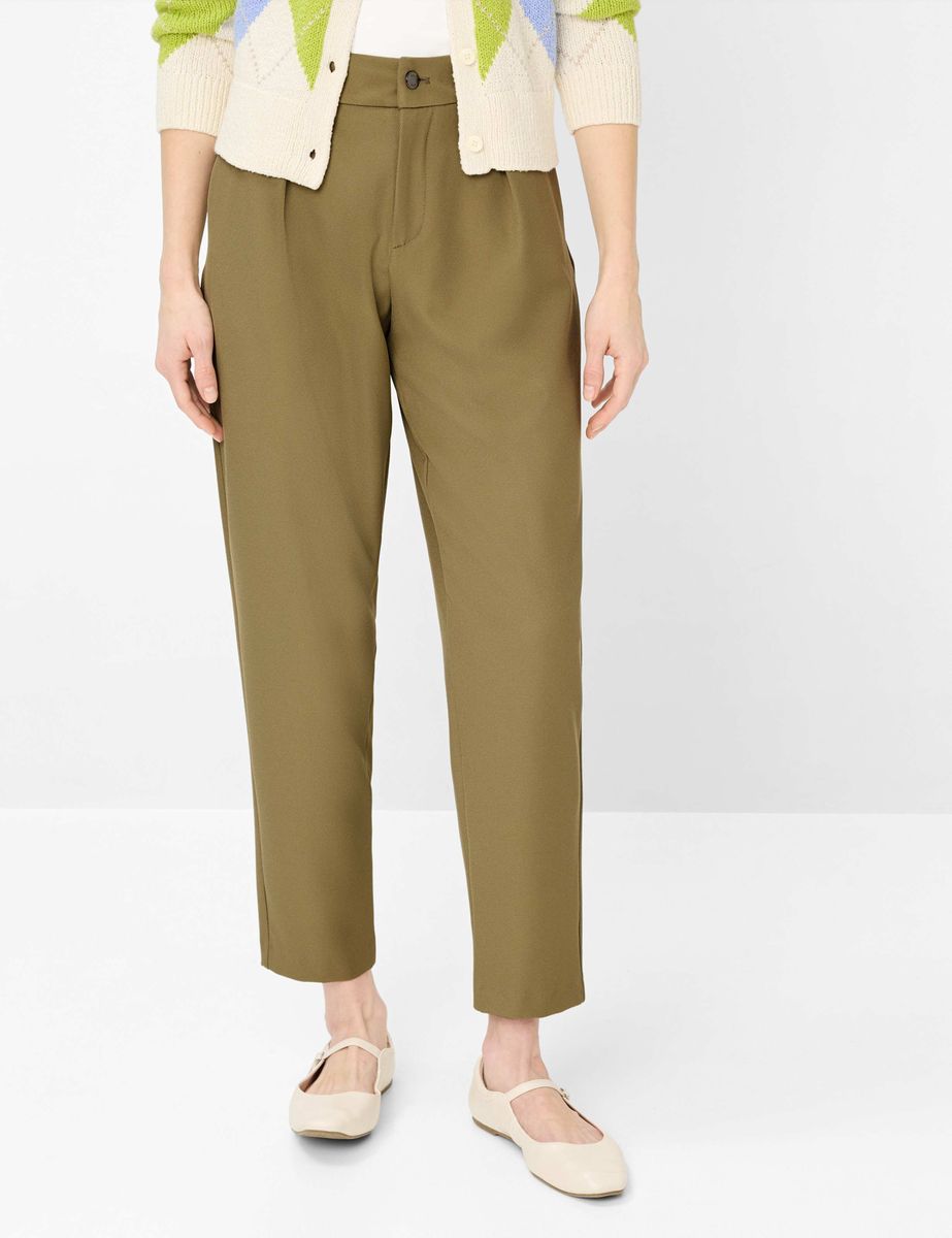 Schmal zulaufende Cropped-Chinohose
