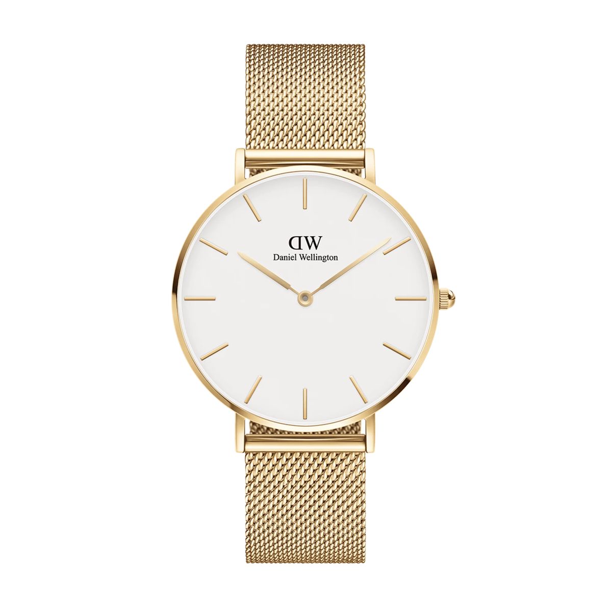 Minimalistische Gold Mesh Armbanduhr