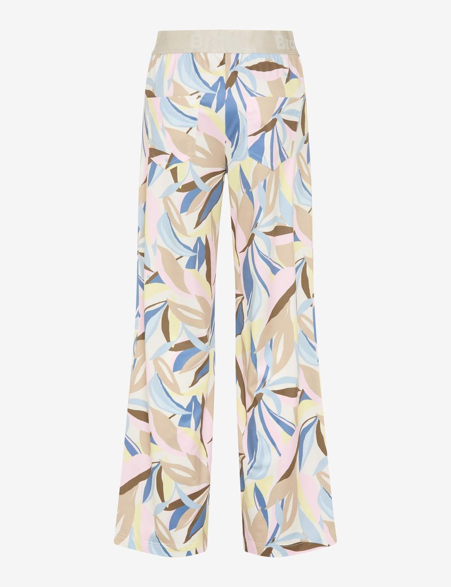 Weit geschnittene Palazzo-Hose mit Blumendruck