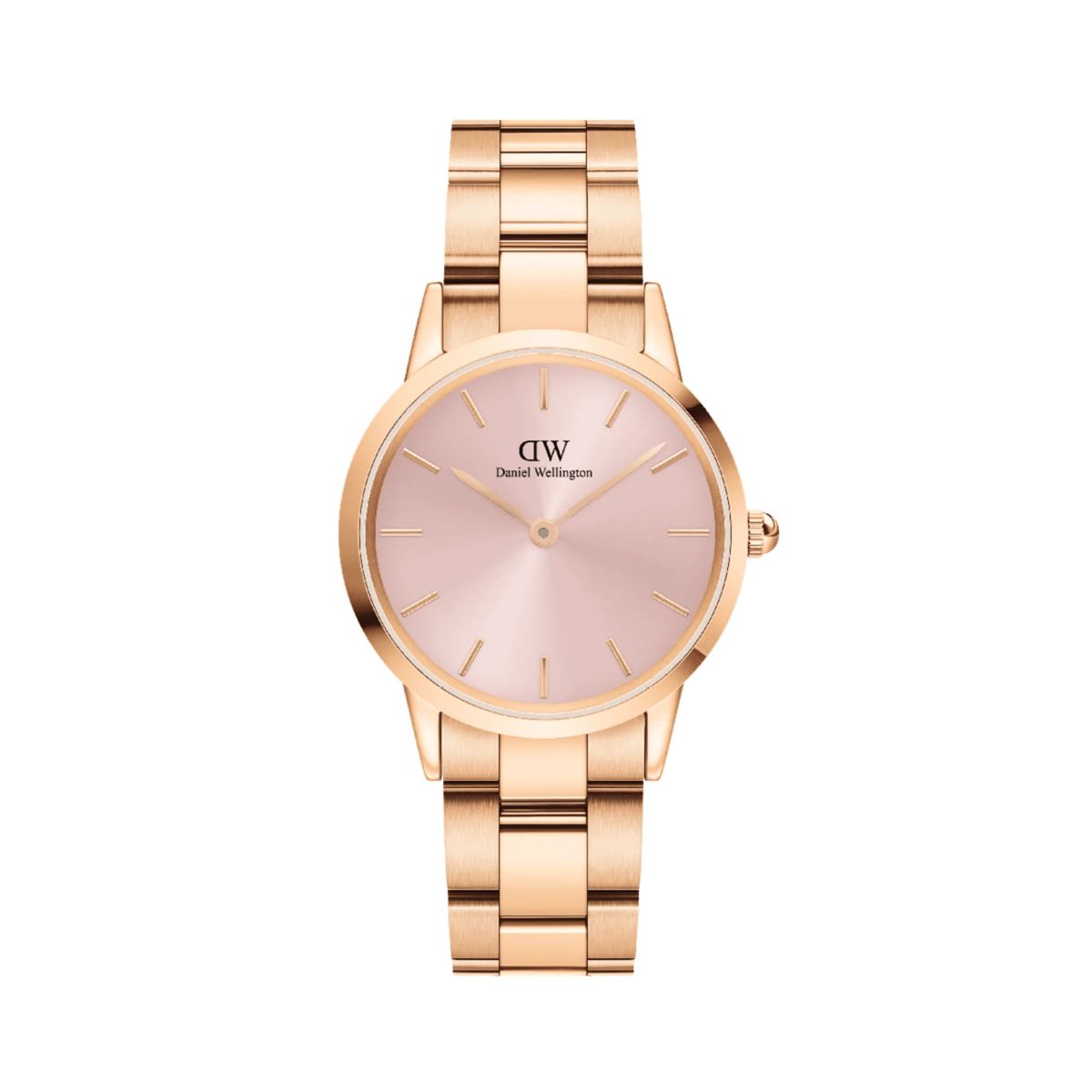 Minimalistische Roségold Armbanduhr