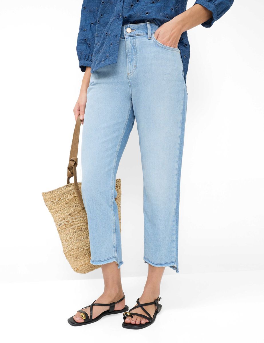 Damen Straight Fit Cropped Jeans