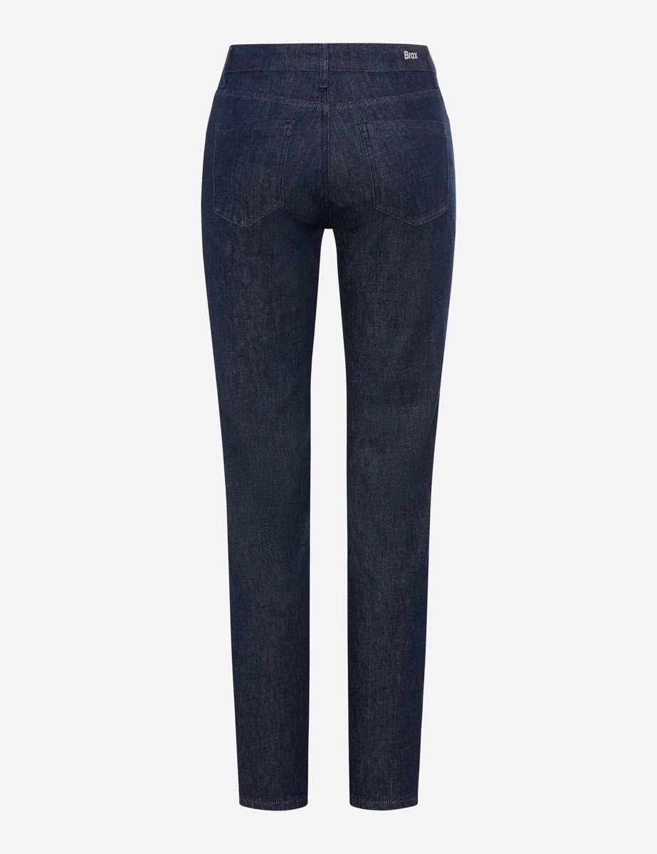 Dunkelblaue Jeans mit gerader Passform
