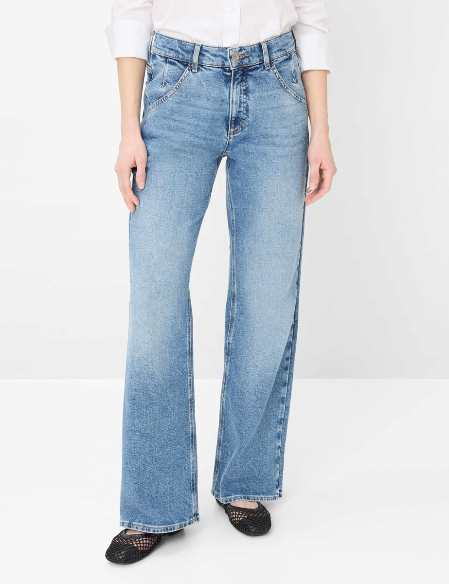 Damen Palazzo Jeans mit weitem Bein