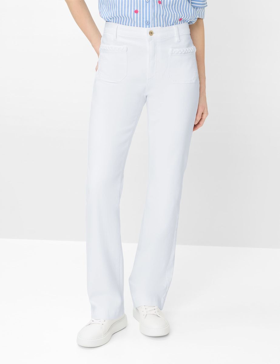 Weiße Bootcut-Jeans aus Denim