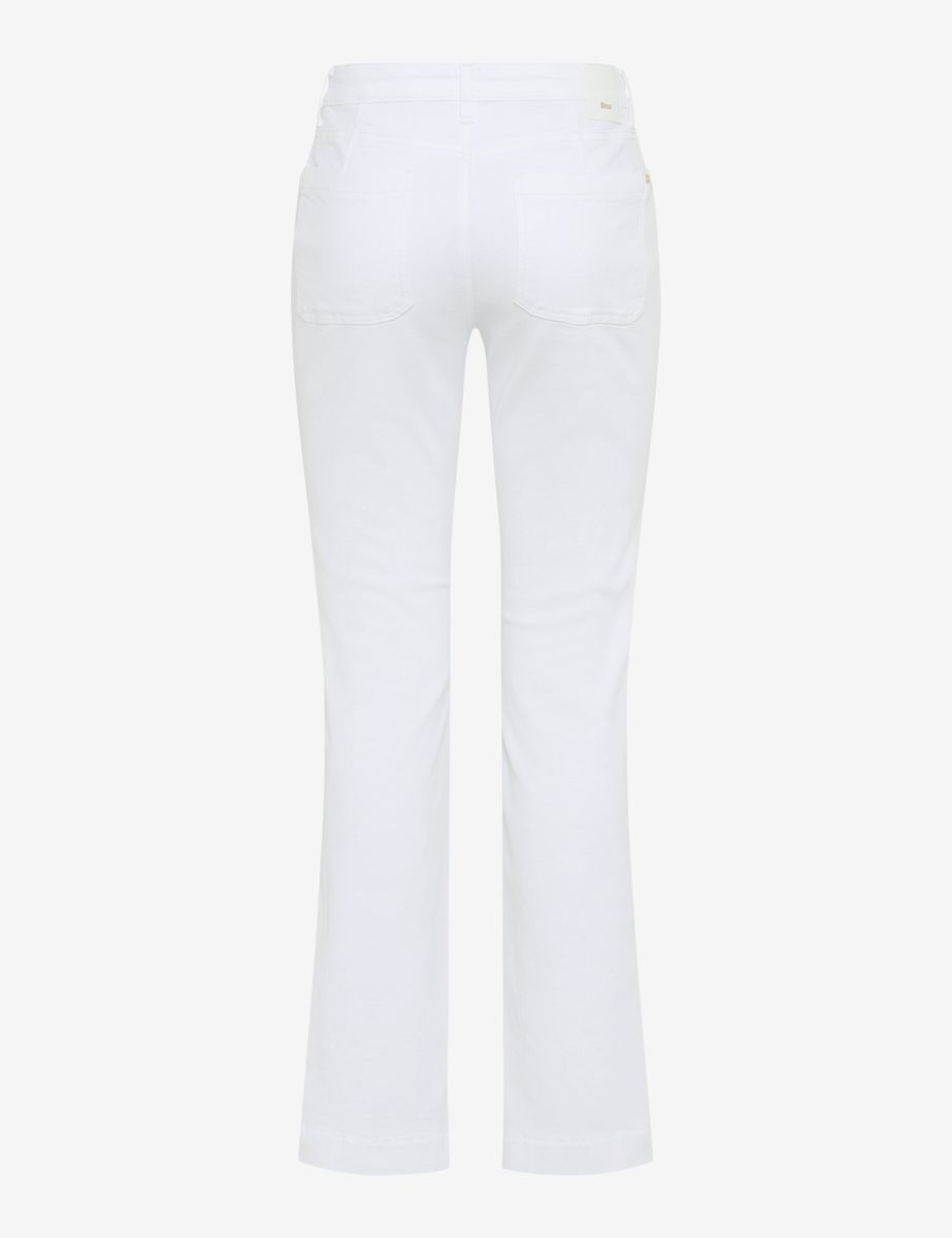 Weiße Bootcut-Jeans aus Denim