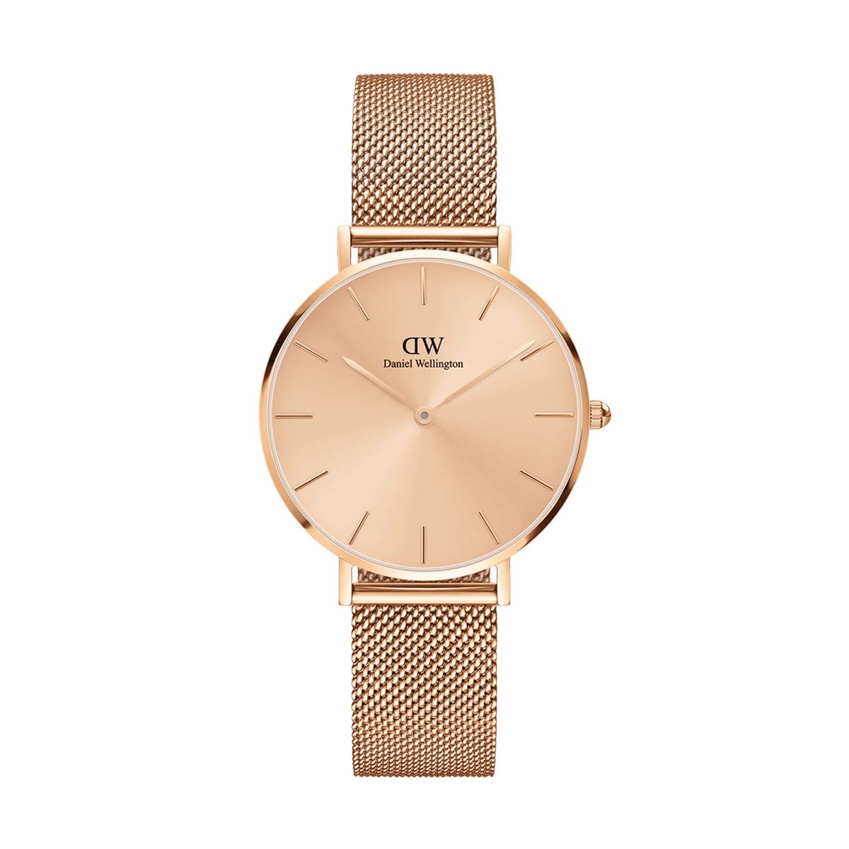 Elegante Roségold Mesh Uhr