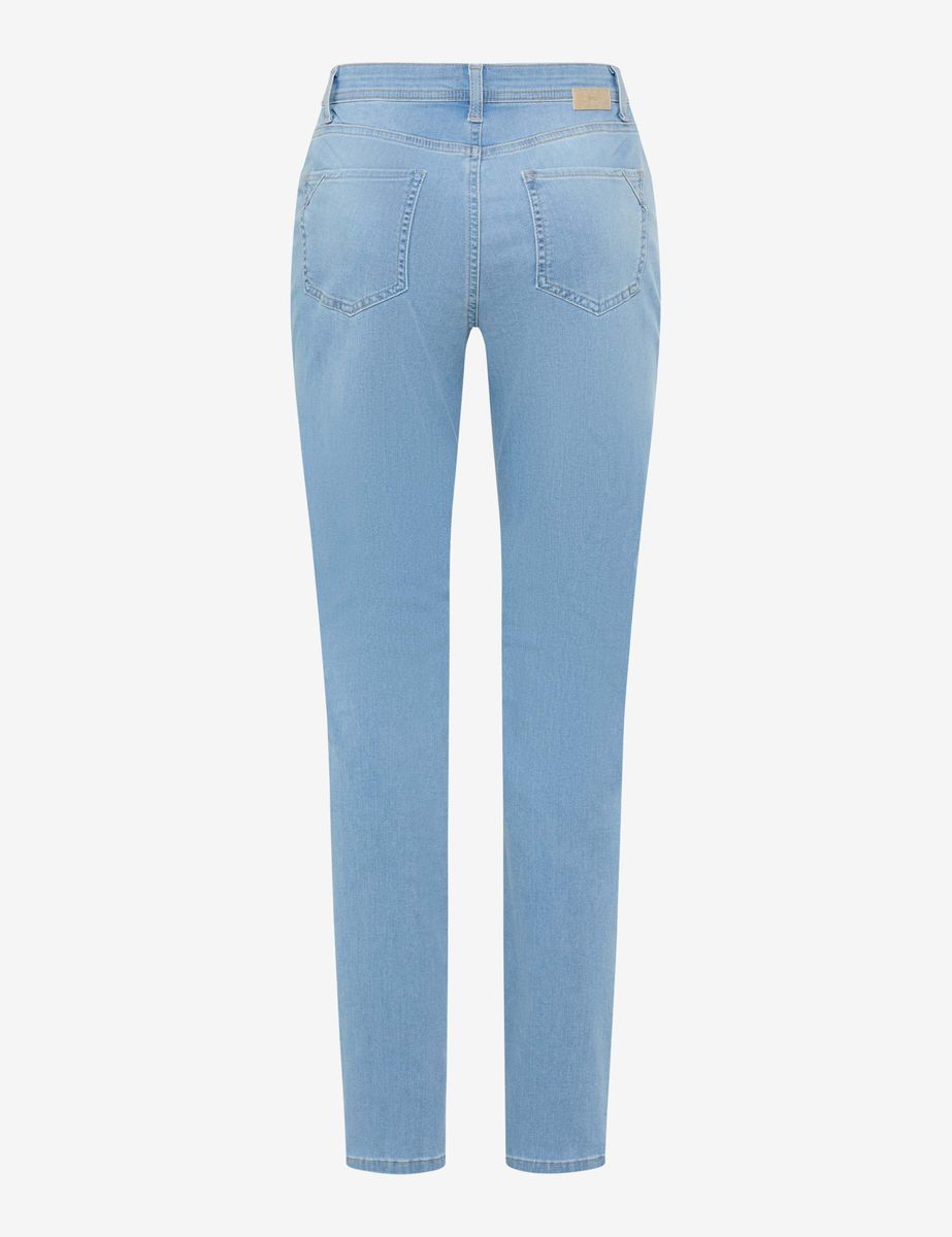 Jeans mit heller Waschung und regulärer Passform