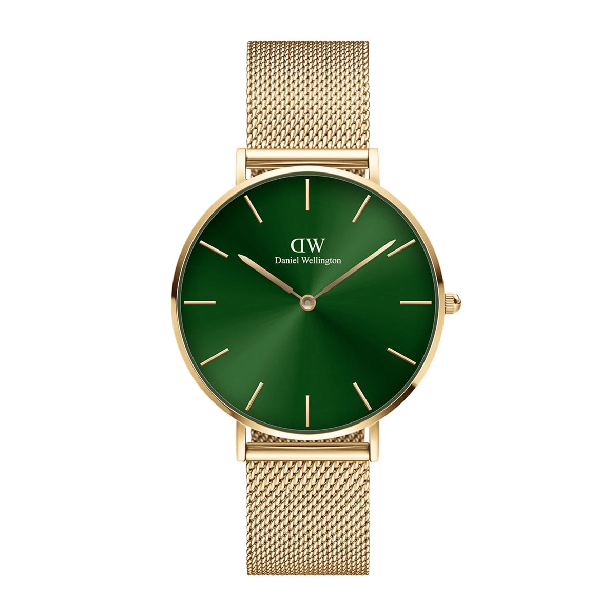 Elegante Petite Emerald Gold Uhr