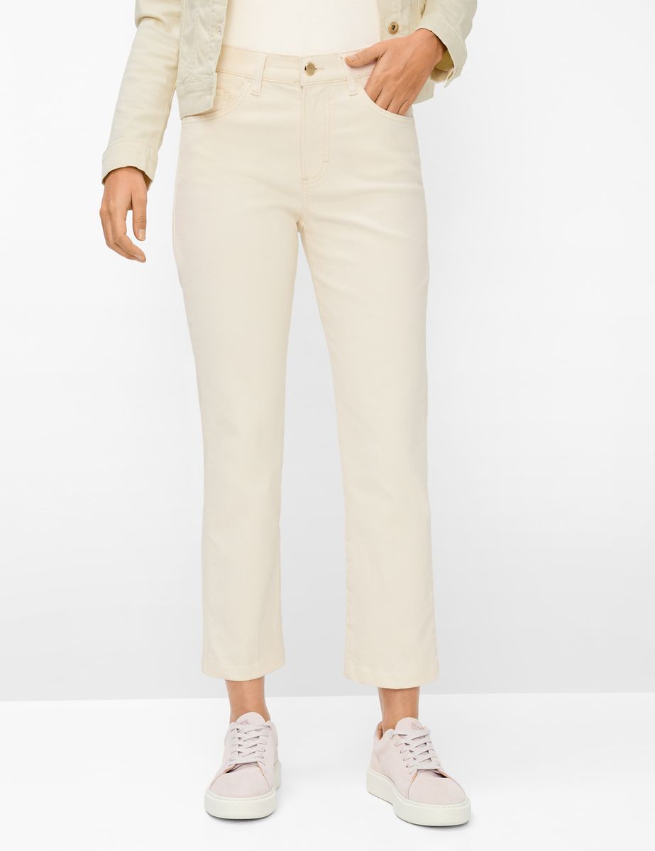 Ecru Straight Fit Jeans