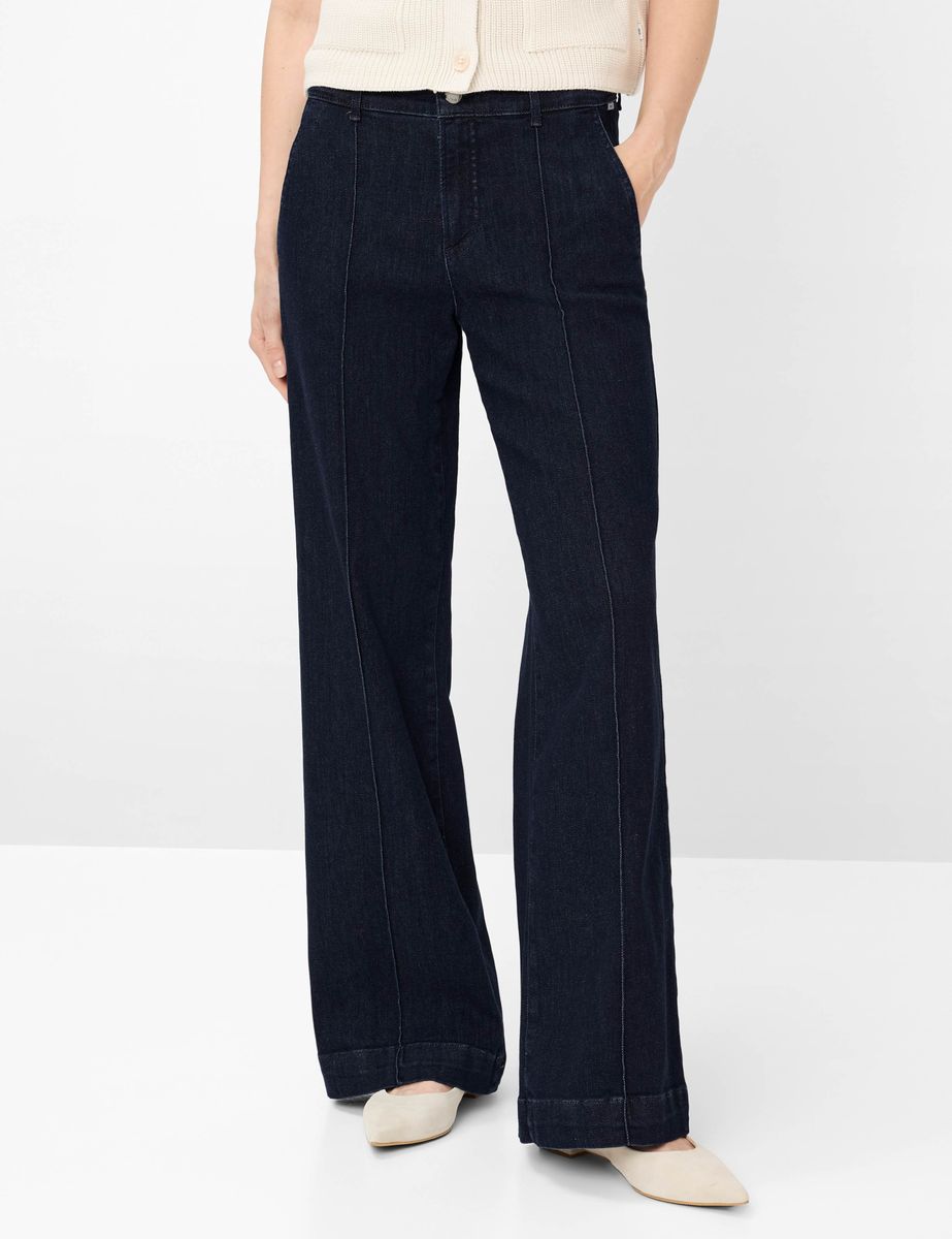 Damen Palazzo Hose aus weitem Denim