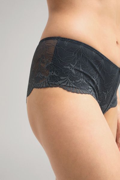 Beautiful Hipster aus Spitze in Anthrazit mit Blumendesign