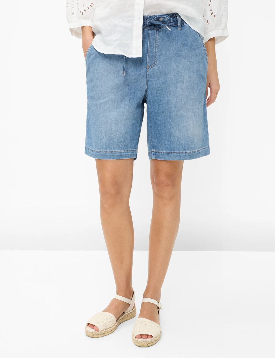 Brax Damen Bermuda Style MAINE B USED SKY BLUE, denim hellblau, Gr. 34