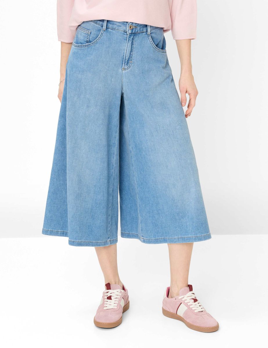 Weite Bein Denim Culottes