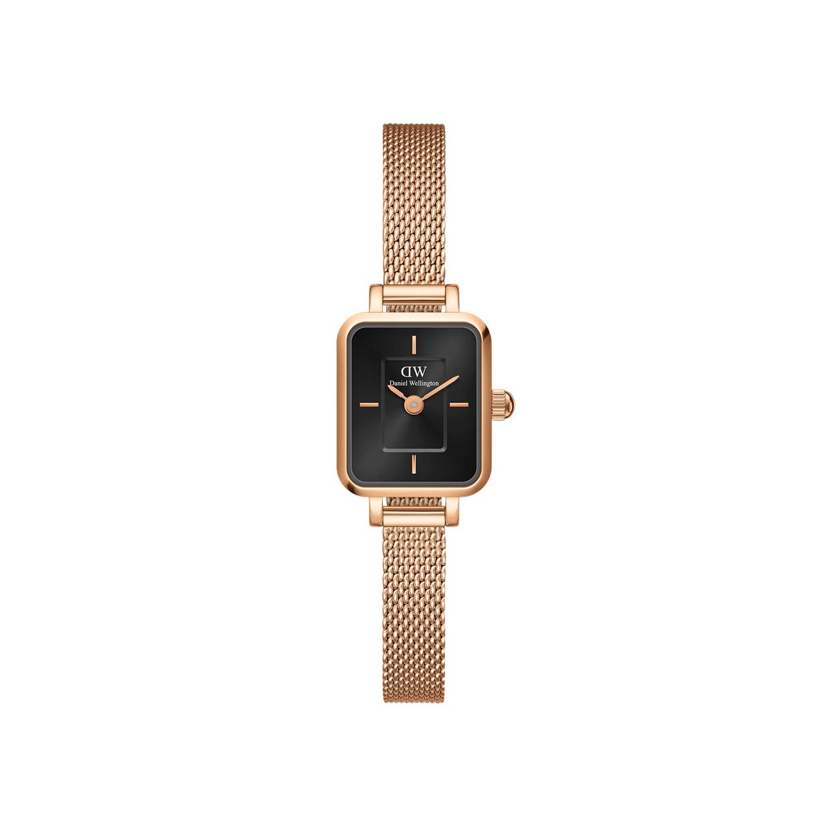 Minimalistische eckige Uhr mit Mesh-Armband