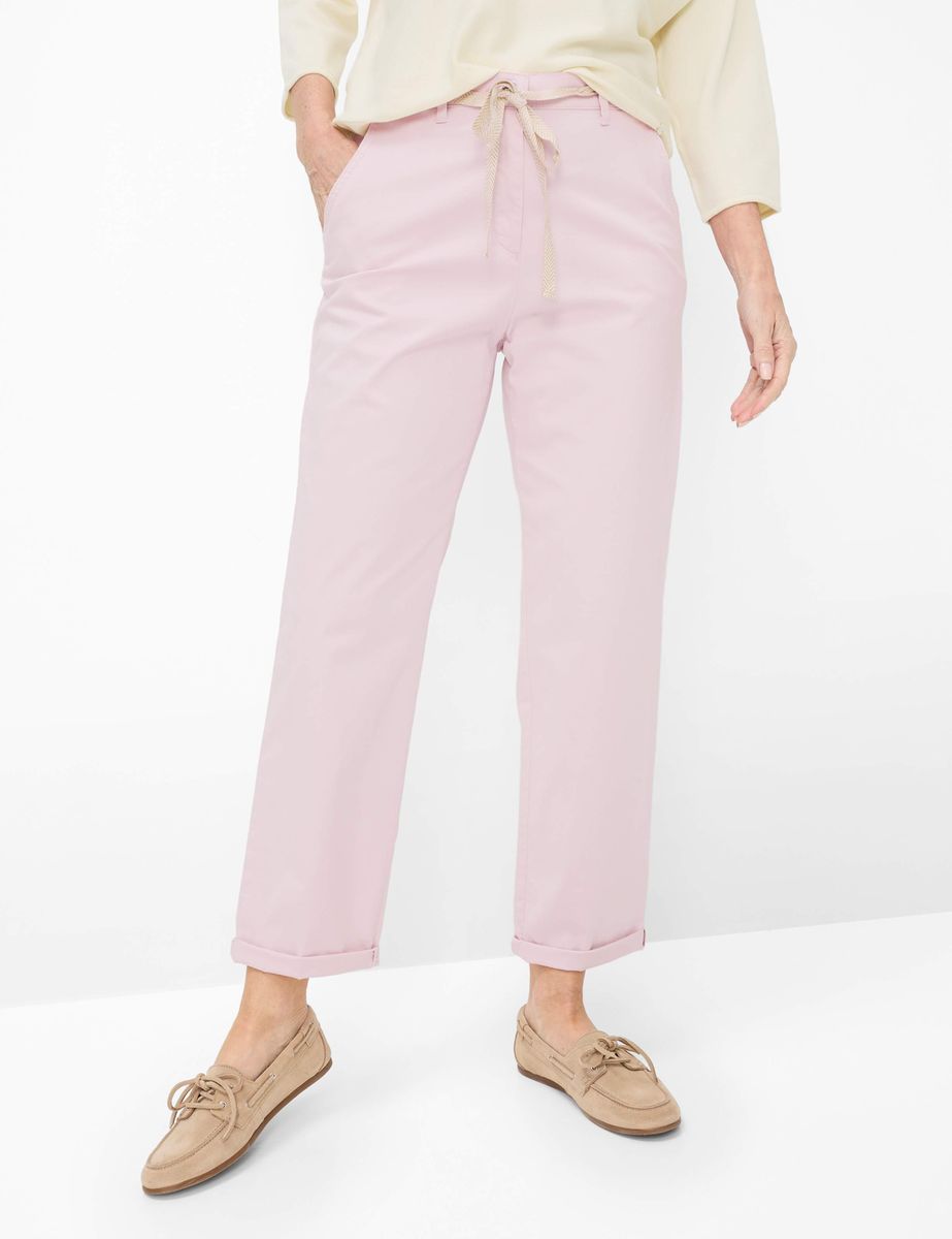 Bequeme, verkürzte Chinohose