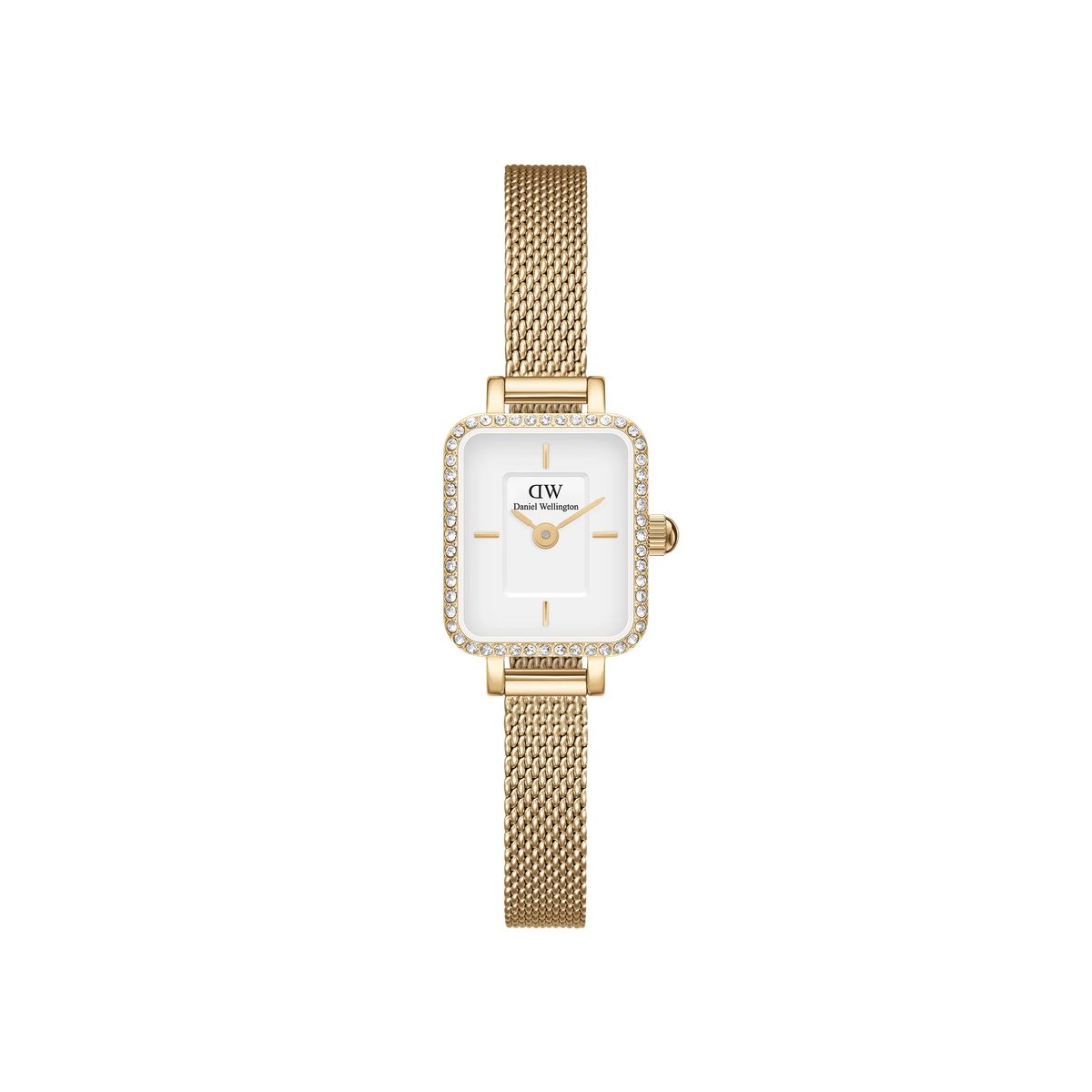 Elegante Gold Mesh Armbanduhr