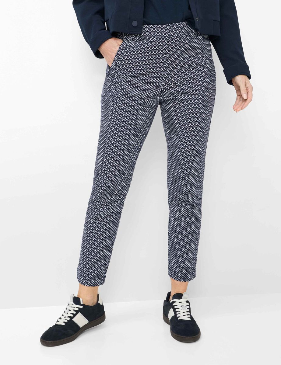 Cropped Schlupfhose mit Slim Fit