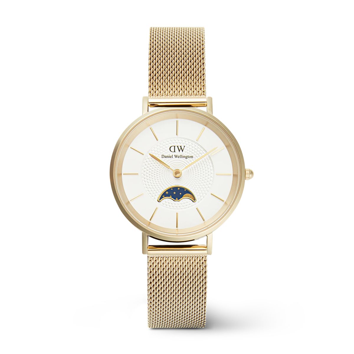 Elegante goldene Petite Mesh Uhr