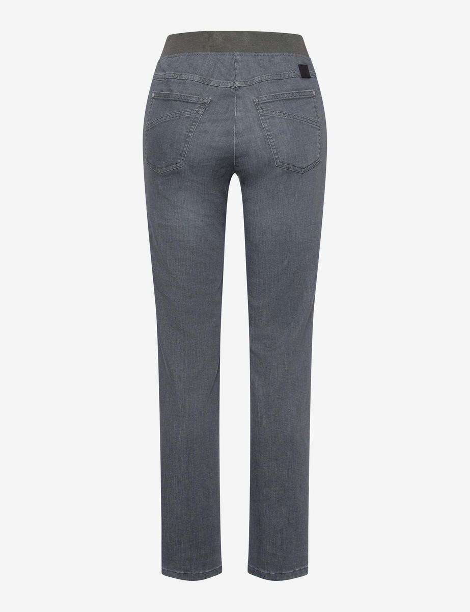 Gerade geschnittene Denim-Hose zum Überziehen