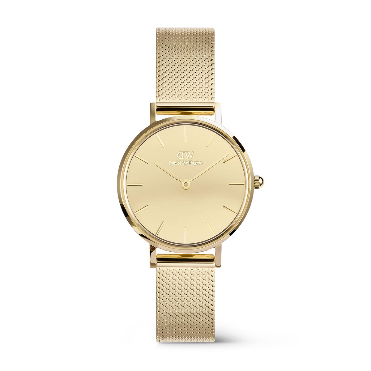 Minimalistische Gold Mesh Armbanduhr